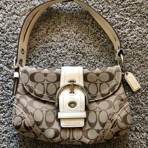 Coach Tan Soho Signature Flap Handbag M0673-10602